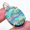 Natural Abalone Shell Gemstone 925 Sterling Silver Jewelry Pendant 1.89" AP-14253