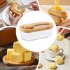 Butter Tray 300ml Clear Airtight Vintage Square Glass Food Containers Cheese Storage for Cheese Vegetable Fruit Office Apartment