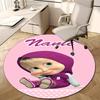 Personalized M-Masha and the Bear Round Chair Office Rug - Perfect for Mat, Office Chair & More - Ideal Gift for Birthdays and Holidays