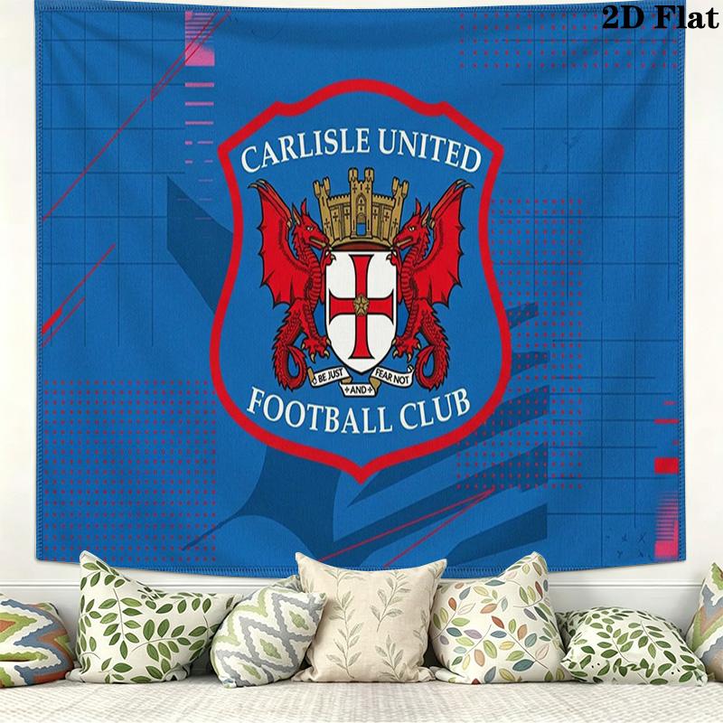Carlisle United Wall Tapestry Aesthetic Wall Hanging Printed Fabric Blanket Decorative Tapestries for Bedroom Living Room Home Decor