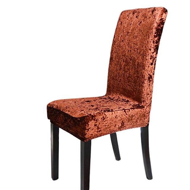 1/2/4/6 Pieces Velvet Shiny Fabric Cheap Chair Covers Universal Size Stretch Chair Covers Seat Case Slipcovers For Dining Room