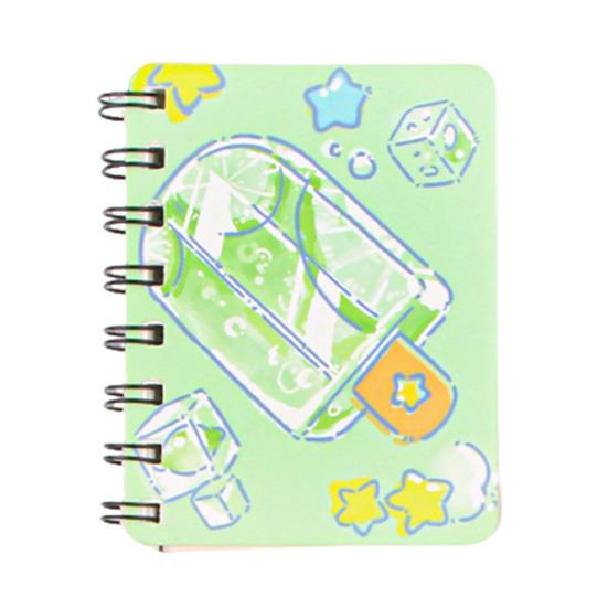 Mini Cartoon Spiral Notebook, 80 Pages Pocket Notebook, Portable Smooth Page Turning Journal for Study Notes