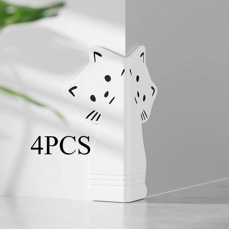 4pcs.2025 New Silicone Cartoon Corner Protectors, Full-Wrap Adhesive Guards for Table & Wall, Baby Home Safety Bumpers.