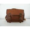 Real Satchel Bag Genuine Laptop Brown Briefcase Casual Goat Leather Messenger