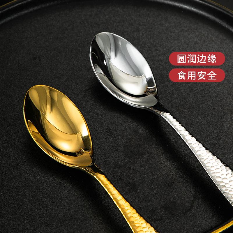 Hammer 304 Edelstahl Steakmesser, Gabel und Löffel Westliches Besteck zweiteiliges Set Kommerzielles Steakmesser und Gabel dreiteiliges Set