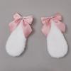 Plush Lolita Hairclips Soft Cosplay Headwear Kawaii Bunny Ears Hairpin  Party Wear