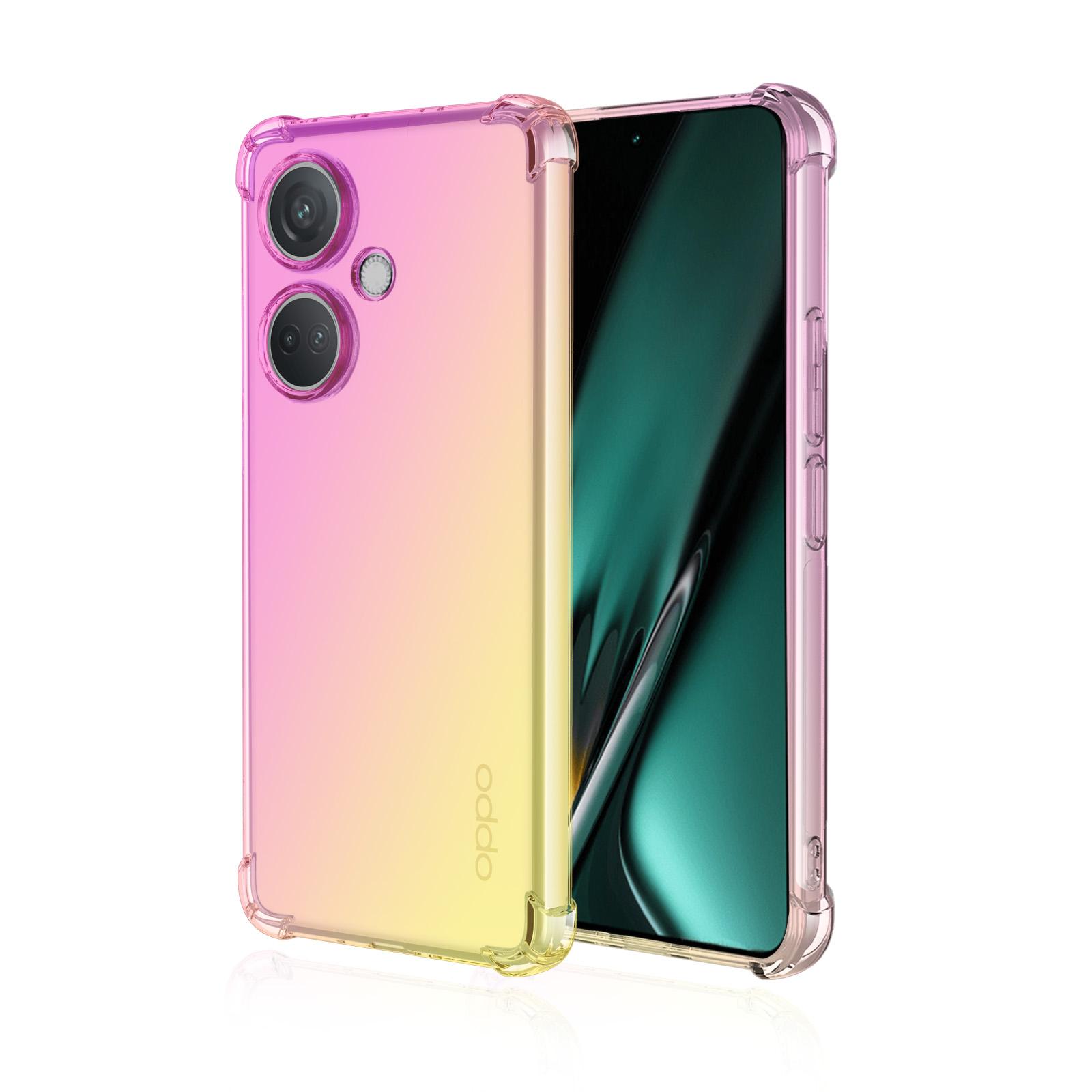 

Прозрачный милый чехол для телефона с градиентом, тонкий, против царапин, гибкий чехол из ТПУ, противоударный защитный чехол для OPPO Realme GT2 GT Neo 3 3T 2T Narzo 20 50A Realme GT Neo 3 (RMX3561, RMX3560) золотой/розовый