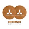 cyakpr1 Premium Suede Water Cup Pad Anti-Skid Splash-Resistan For Mitsubishi Lancer ASX Pajero Mirage Attrage Xpander Outlander