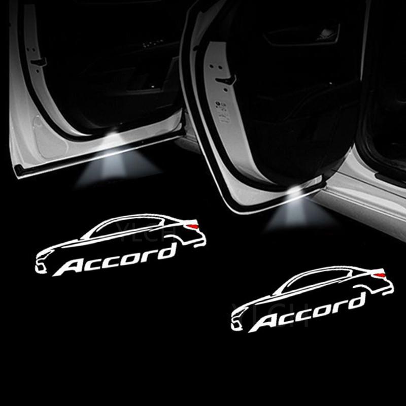 2PCS Car Door Welcome Lights Auto Accessories Laser LED Logo Projector For Honda Accord 9 10 2003-2022 2023 Welcome Warning Lamp