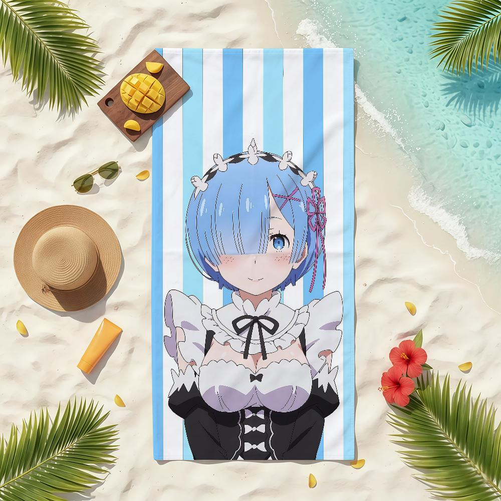 Anime R-Re Z-Zero R-RemS Towel Soft Pool Gift For Travel Gym Shower Camping Quick Dry Sports Beach Towels