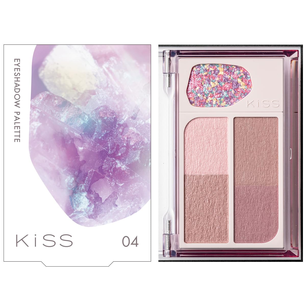 KiSS Cocktail Days 04 Lavender Cooler 6.4g Eyeshadow Palette (Glitter) - Suitable for both cool and warm undertones.