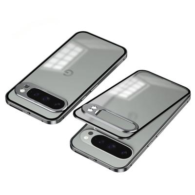 Alloy Metal Lens Protection Case For Google Pixel 9 Pro XL Transparent Tempered Glass Hard Shockproof Cover For Pixel 9pro XL