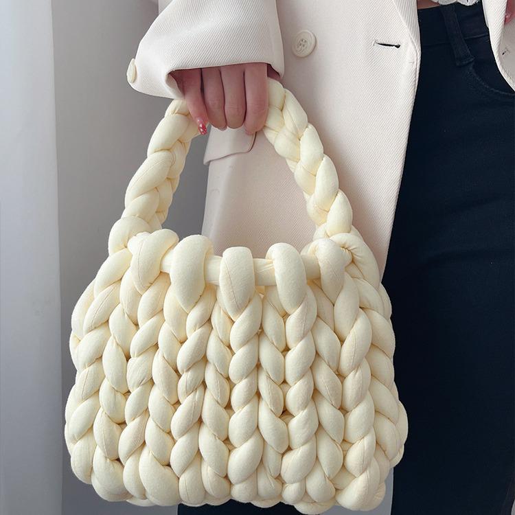 Icelandic Wool DIY Chunky Knit Korean-Style Tote Bag