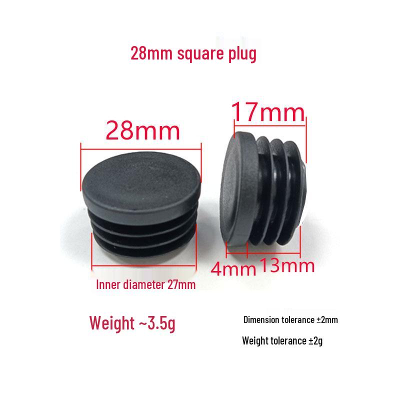 10-100mm Plastic End Cap Inner Plug for Round Tubes