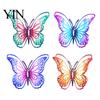 Waterproof Metal Wall Ornaments Butterfly Decorations, Garden Art Sculpture, Decorative Pieces Weatherproof Hanging Decor for Patio Fence Home