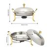 2.5l Circular  Pot Stainless Steel 24cm  Pot Buffet Heater