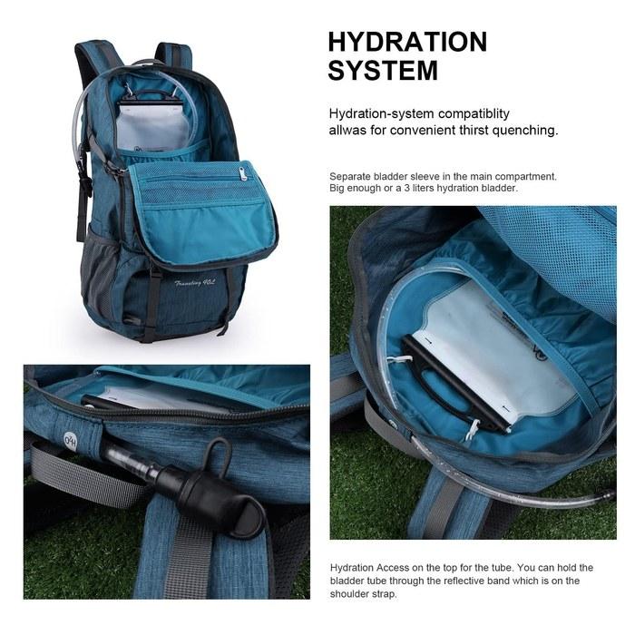 MOUNTAINTOP 40L Hiking Backpack - Smoke Blue