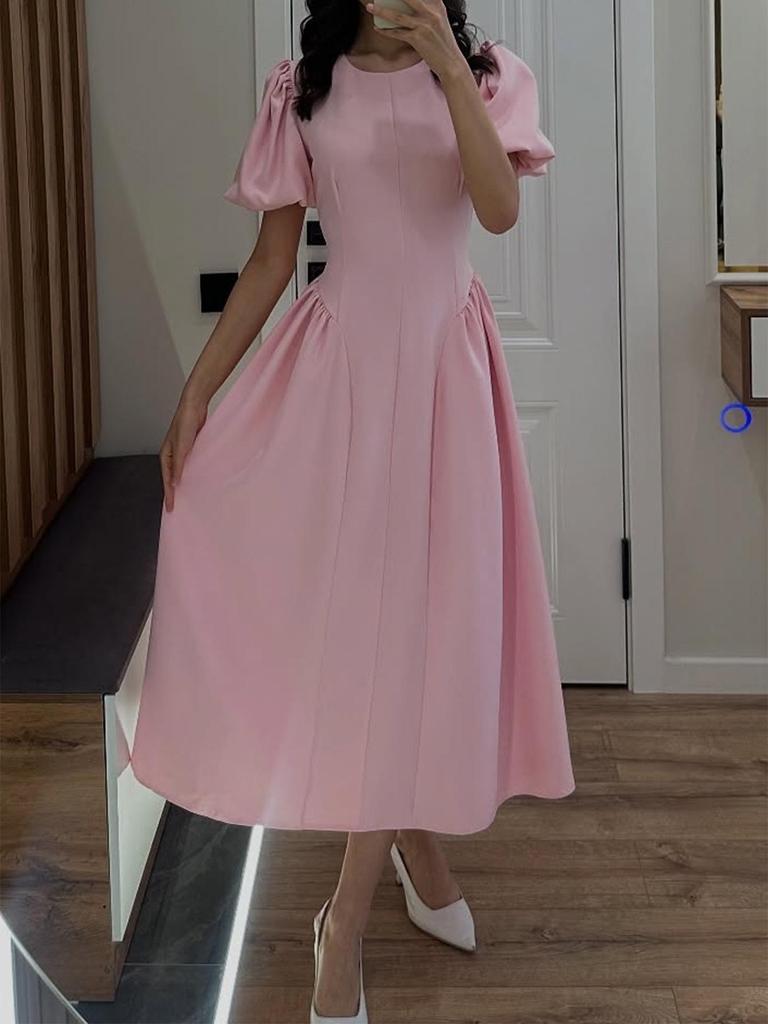 KaiKuo Elegant Puff Sleeve Dress - 2026 Spring Collection