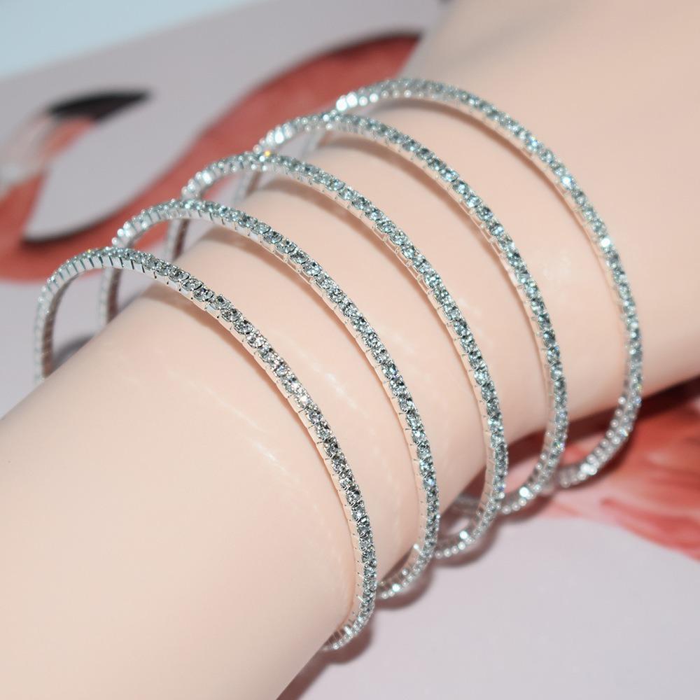 Arm Adornment Multilayer Arm Chain Rhinestone Spiral Bracelet Rave Coiled Snake Bracelets  Women