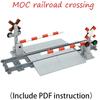 MOC Stads Bouwstenen Trein Loopbrug Onderdelen Rails Treinstation Bakstenen Spoorweg Bufferstop Modelspoorwegen Verkeerslicht Speelgoed