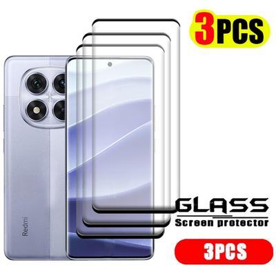 3PCS Vollbild-Displayschutz aus gebogenem gehärtetem Glas für Xiaomi Redmi Note 14 4G 5G Note 14 Pro+ Plus Redmi Note 14 5G Pro 4G 5G