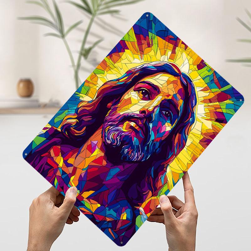 

Jesus Christ Resurrection Easter Poster Customized Wall Art Vintage Metal Signs Retro Tin Plaque for Man Cave Mancave Decoration 7.9x11.8In(20x30cm)