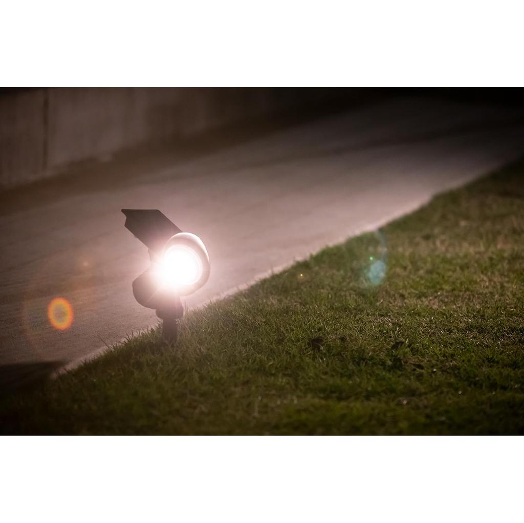 DAIS LED Solar Garden Light Set of Solar Outdoor Warm White LED Pathway Light with Auto Suitable for Parking and Black SD-19013C, 2, Spotlights,