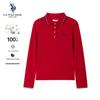 Polo da donna a maniche lunghe in cotone