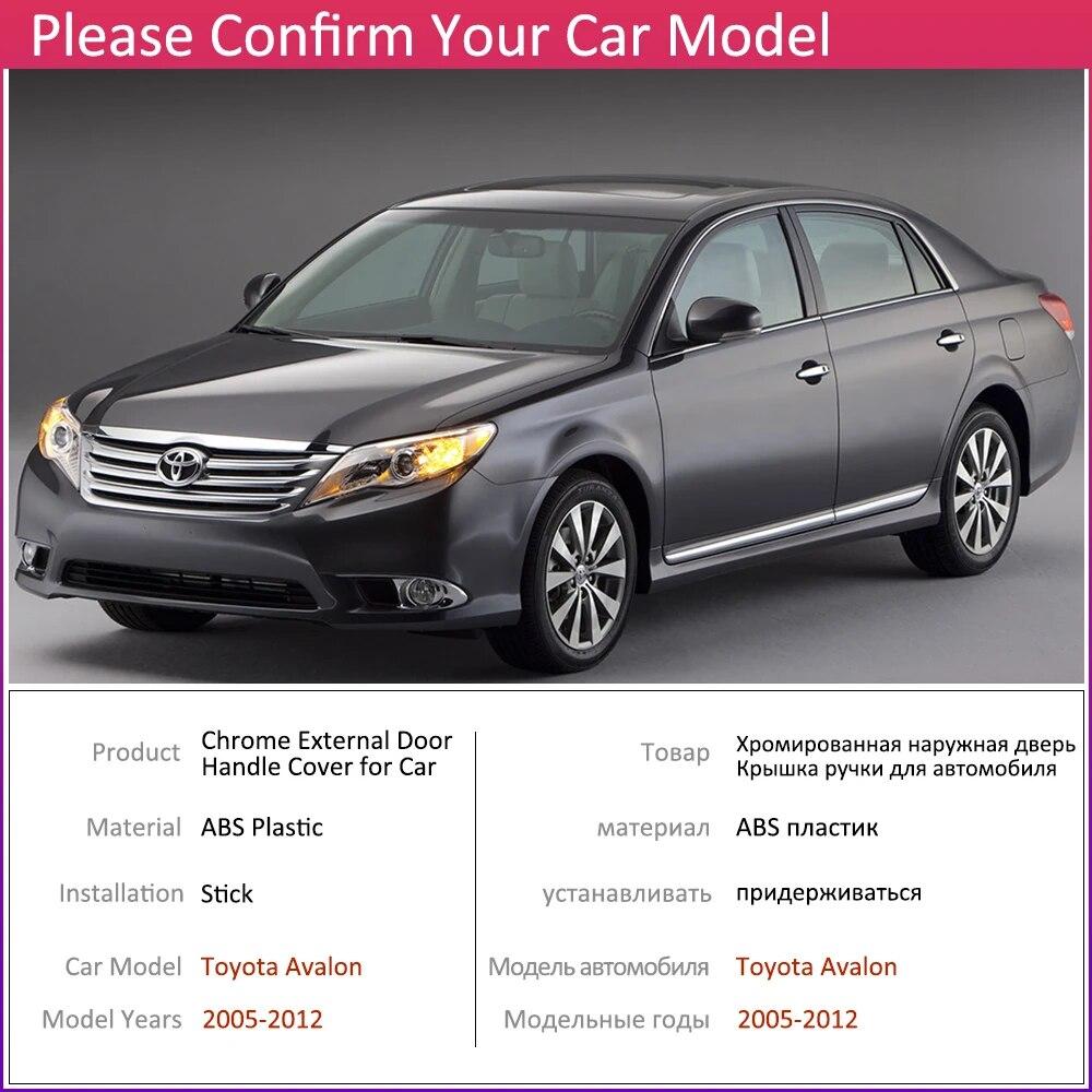 For Toyota Avalon XX30 2005~2012 Chrome Exterior Door Handle Cover Car Accessories Stickers Trim Set 2006 2008 2009 2010 2011