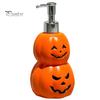 Spooky Bathroom Decor Halloween Pumpkin Soap Dispenser, Refillable Lotion Liquid Hand Bottle, Festive Countertop Storage Durable Vinyl Press