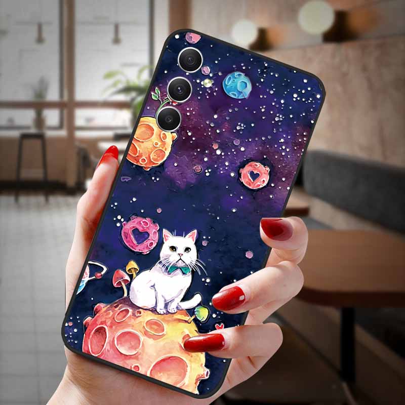 For Samsung Galaxy A55 5G Case 3D Emboss Floral Relief Silicon TPU Soft Phone Cover for Galaxy A15 A25 5G Bumper Funda A 55 A35