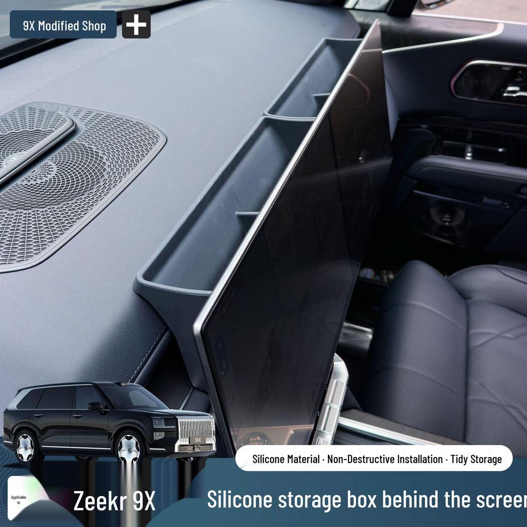 Silicone Organizer for Zeekr 9X Rear Screen - Car Interior Upgrade Accessory