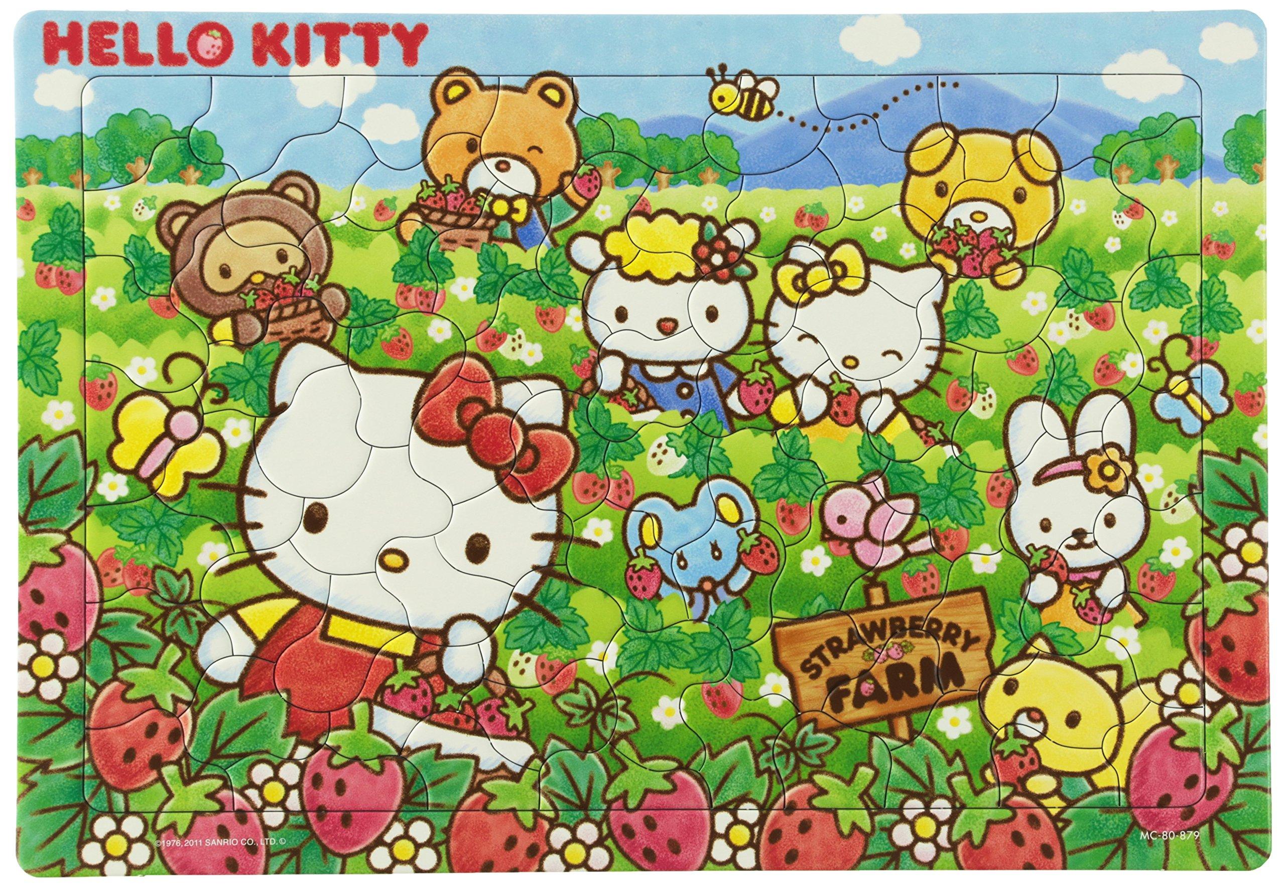 

80-Piece Kids Puzzle: Hello Kitty Loves Strawberries [Children s Puzzle]