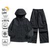 Atmungsaktives Sommer-Paar-Set: Ultra-dünner Eis-Seiden-Sonnenschutz-Hoodie & Hose