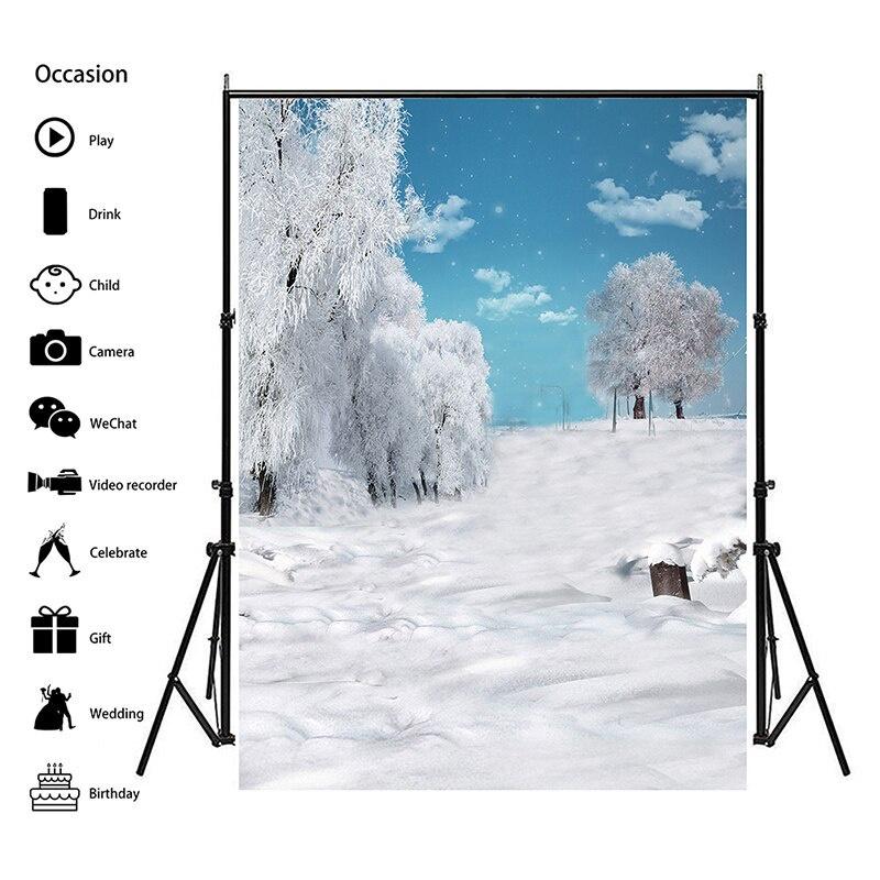 

Зимние природные живописные фотофоны Рождественские фотофоны для фотостудии, настенный гобелен 100x150cm-Frameless