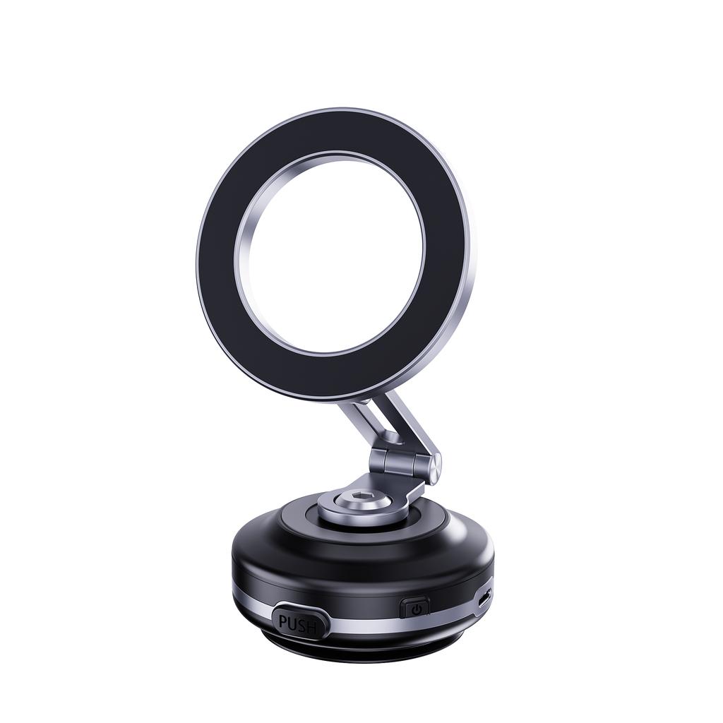 Magnetic Vacuum Adsorption Phone Car Holder Foldable 360 Degree Rotation Aluminum Alloy Suitable for Smartphones
