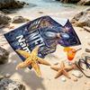 Custom Name Personalized NFL Print Beach Towel, for Trip Camping Beach Party Home Decor, Birthday Gift for Family & Friends