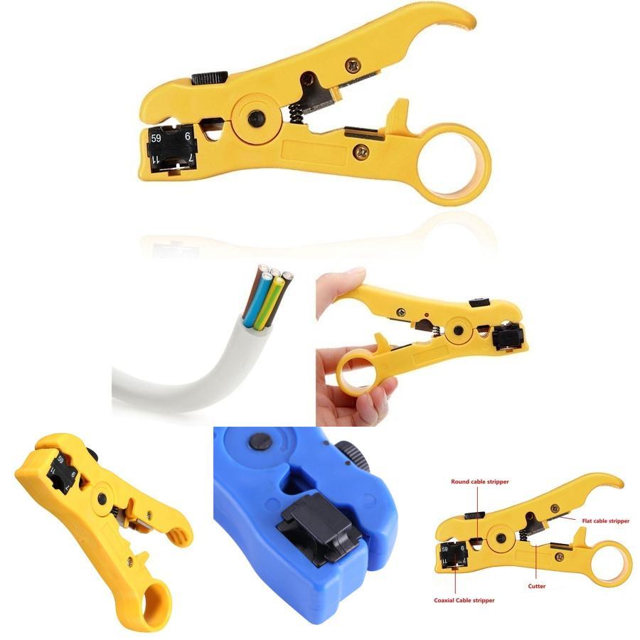 Coax Coaxial Rotary Cable Wire Cutter Stripping Tool Rg59 Rg6 Rg7 Rg11 Stripper