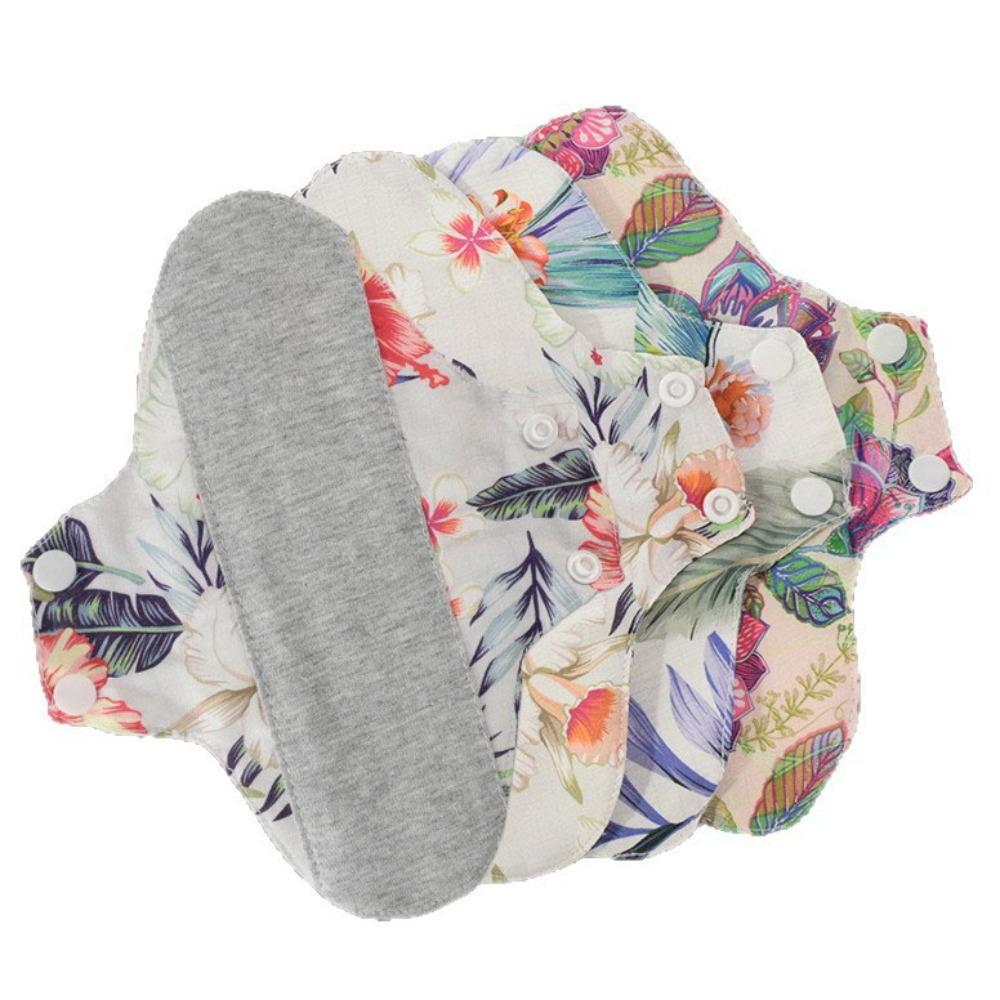 5Pcs Leak Proof Washable Sanitary Napkins 23CM Panty Liner Diaper Menstrual Cloth Pads Night