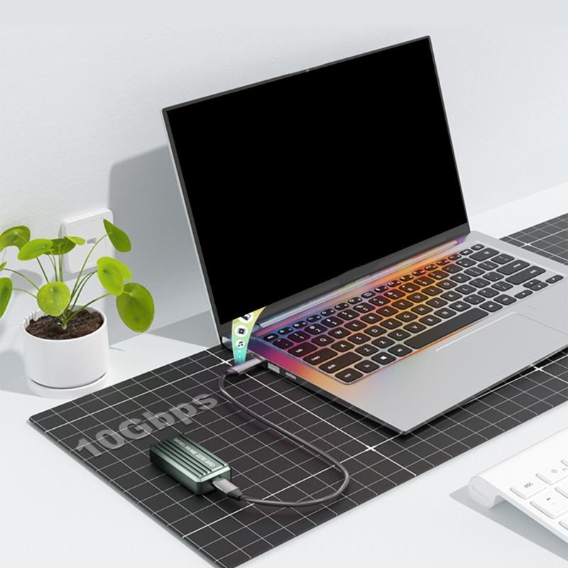 Portable 2230 M.2 Disk Enclosure NVMe Protocol USB3 1 Port Aluminum Shell Enhances Heat Dissipation Secure Installation