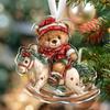 Cartoon Bear Christmas Pendant Ornaments Cute Polar Bear Panda Xmas Tree Hanging Pendant Decoration Home Car Decor Navidad Gifts