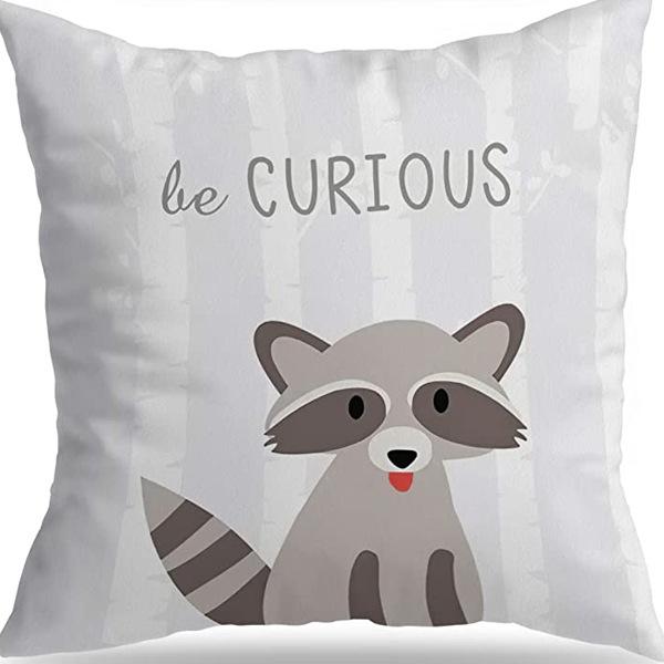 Nordic Cartoon Animal Pillow Cover Cute Printed Linen Pillow Home Ornament Sofa Car Premium Durable Quality Useful