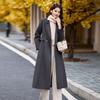Women's Double-Breasted Lapel Wool Coat - Autumn/Winter Korean Fashion
