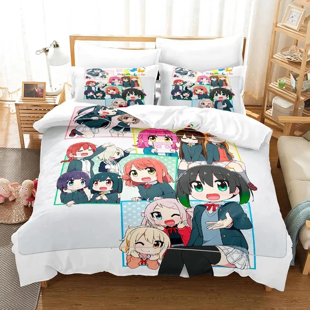 

3D Print Anime Nijiyon Animation Bedding Set Duvet Cover Bed Set Quilt Cover Pillowcase Comforter king Queen Size Boys Adult 90x190cm(35x74inch)