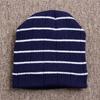 Winter Gestreifte Mütze/Gestrickte Fleecegefütterte Mütze