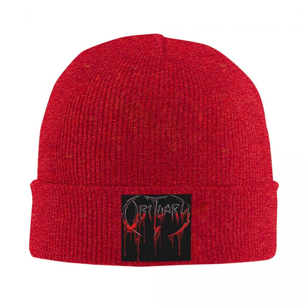 Nachruf Band Logo Death Metal Trucker Warme Strickmütze Hip Hop Mütze Herbst Winter Outdoor Mützen für Unisex Erwachsene
