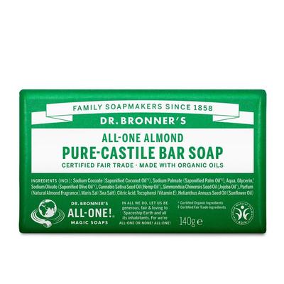 Dr. Bronner's Almond Pure Castile Bassoap 140g, 1 kus