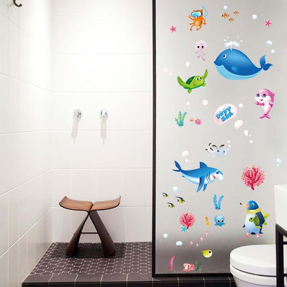Waterproof Kindergarten For Kids Room Ocean Self Adhesive Wall Sticker Wall Decal Home Decoration