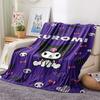 1PC Kuromi Print Flannel Blanket, High quality All Seasons, Home Decor, Warmth and Comfort, Perfect for Christmas Gifts