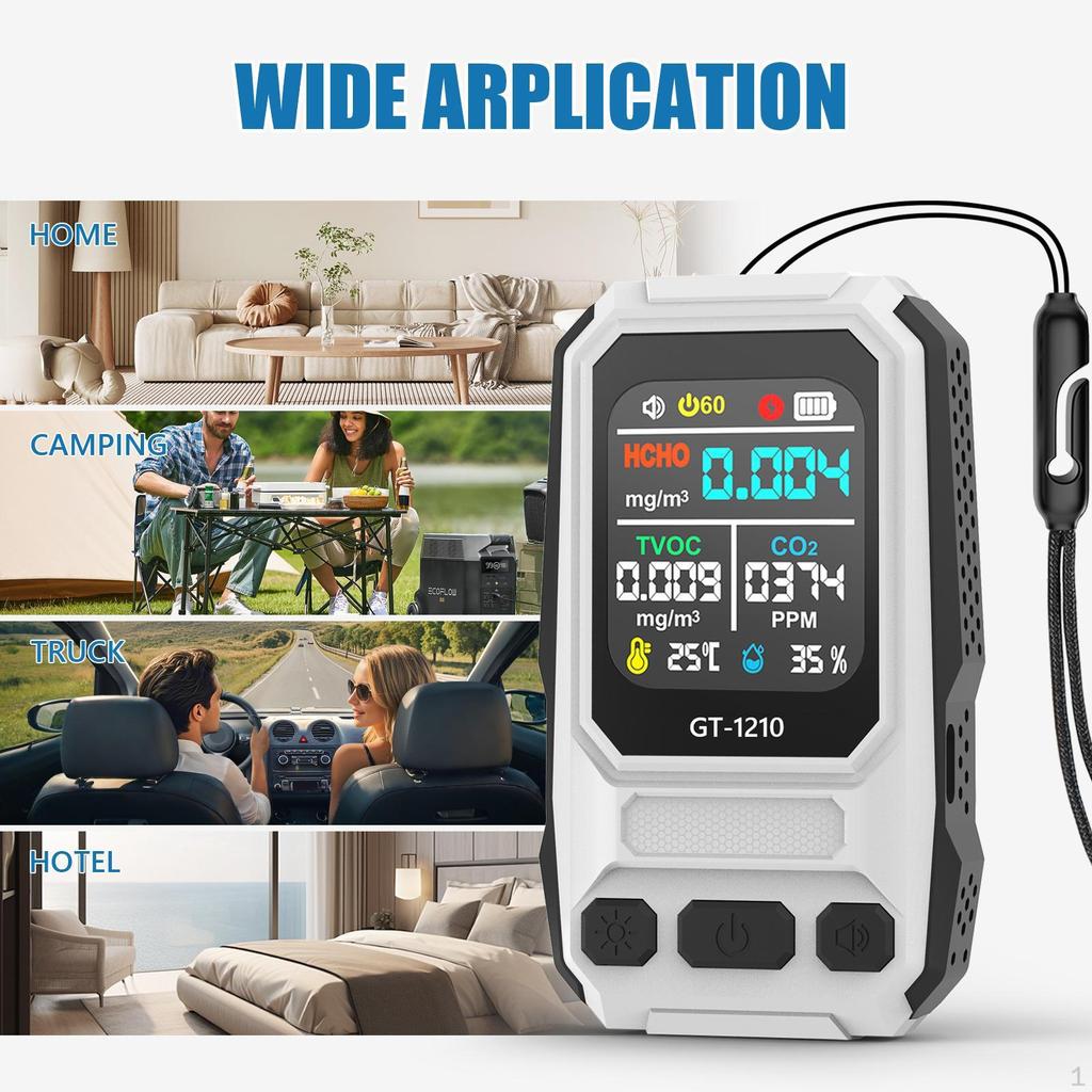 Air Quality Meter Temperature Display High Accurate for Indoor School Office